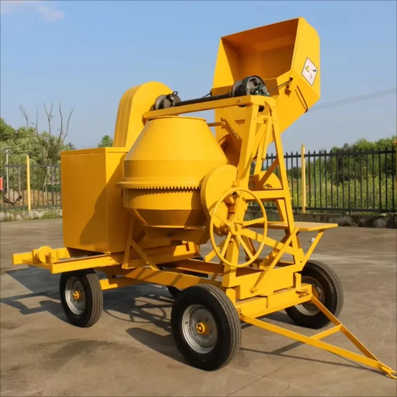 Easy To Move 500l Self Loading Concrete Mixer Home Diy Projects With Low Noise Operation For Professional Contractors And Tool