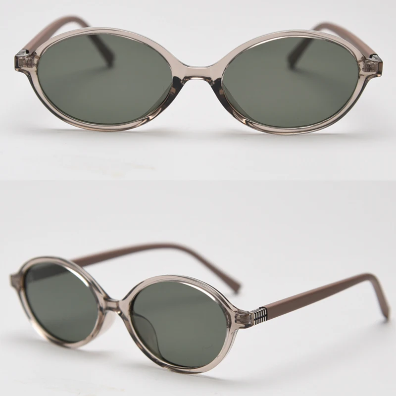Peekaboo Kleine runde Sonnenbrille, polarisiert, für Herren, koreanischer Stil, Unisex, ovale Sonnenbrille für Damen, Retro, Vintage, TR90, Acetat, für Herren – Detail 8