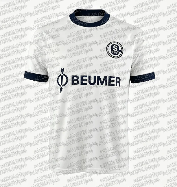 2026-27 Schalke 04 Home and Away T-Shirt with 3D Digital Print, Comfortable and Breathable Sports Casual Top Family Matching