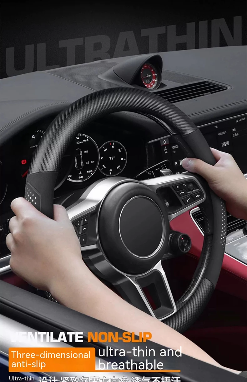 Lenkradbezug aus Leder mit Kohlefasermuster, geeignet für Subaru STI OUTBACK WRV BRZ XV Impreza Forester, Autozubehör – Detail 7