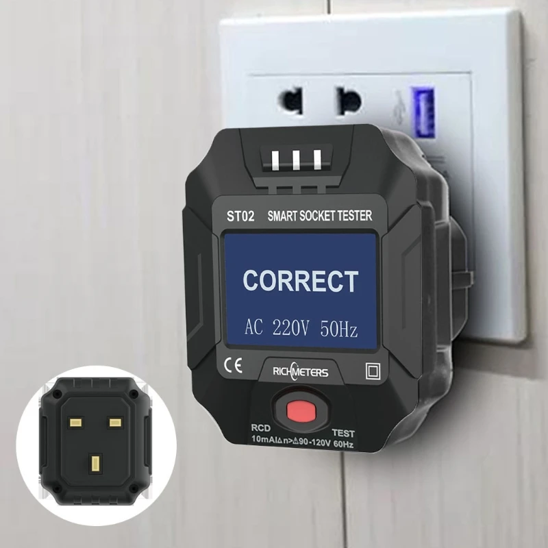 ipiip Socket Outlet Tester Circuit Detector Wall Plug Breaker for Smart Finder