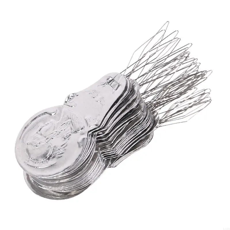 L43A 100pcs Bow Wire Loop DIY Needle Threader Insertion Hand Sewing Machine Tool Craft