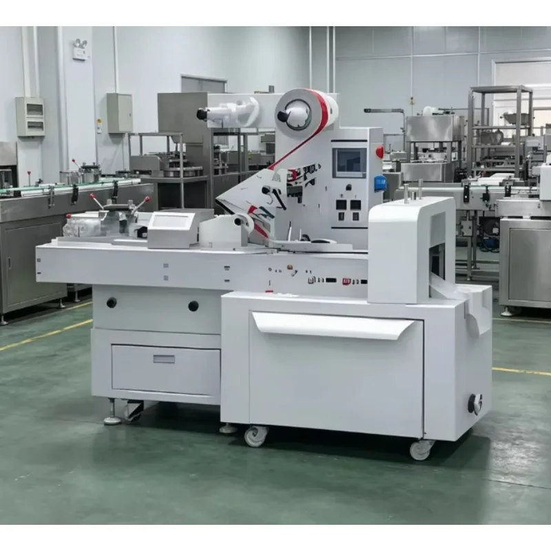 Customized High Speed Pillow Flow Pack Machine Automatic Horizontal Flow Wrapper for Candy Milk Stick Sweet Packaging Equipment