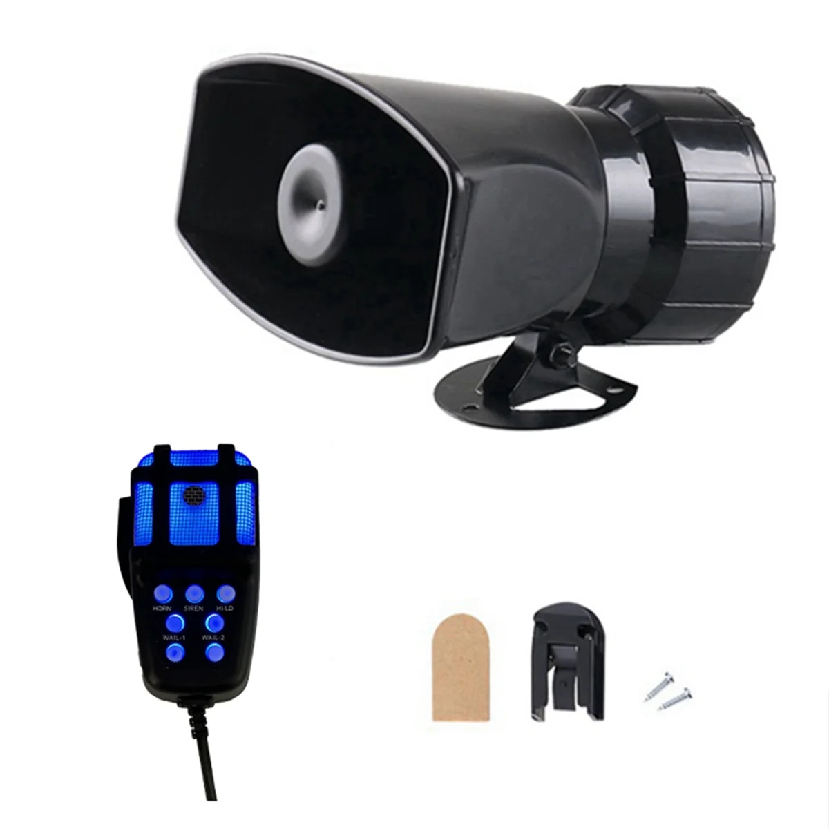 Mic PA System Emergency Amplifier Hooter Police Siren Air Horn Tone Car Horn Car Warning Alarm Speakers Loud