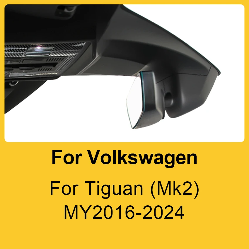 For Volkswagen VW Tiguan (Mk2) 2016 2017 2018 2019 2020 2021 2022 2023 2024 Hidden 4K UHD 2160P Wifi Car Dvr Dash Cam Camera