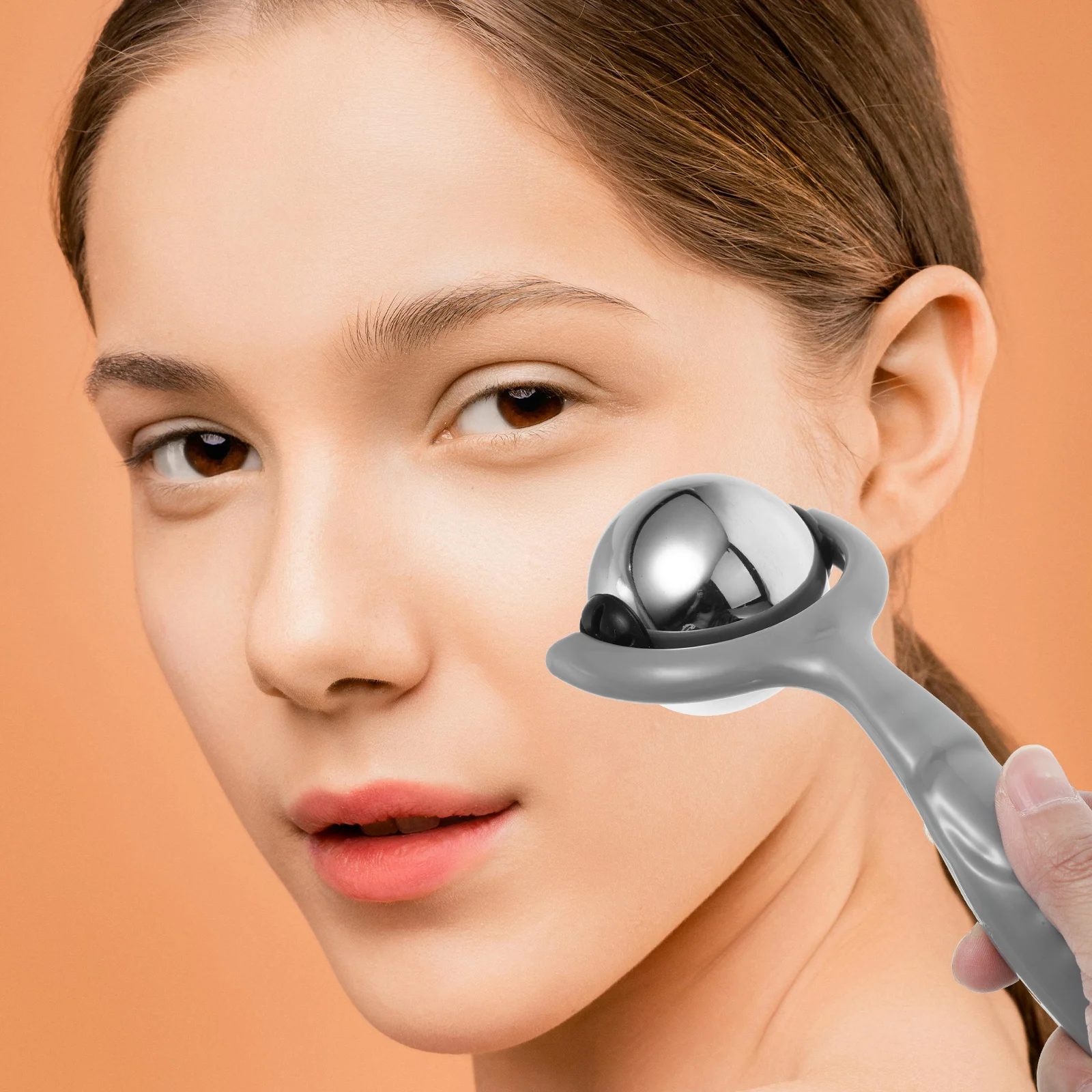 

Stainless Steel Face Massager Roller Facial Guasha Tool Eye Massager Durable Smooth Edge Skin Care Tool For Home Use