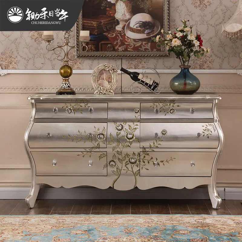 

Yhl European Style Entrance Cabinet French Retro Living Room Art Hallway behind Sideboard Cabinet