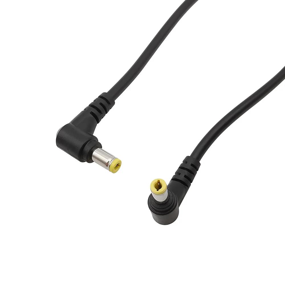 Haaks 90 Graden 5.5X2.5Mm Mannelijk Naar Mannelijk Plug Dc Voedingskabel Adapter Verlengsnoeren Compatibel Met 5.5X2.1Mm