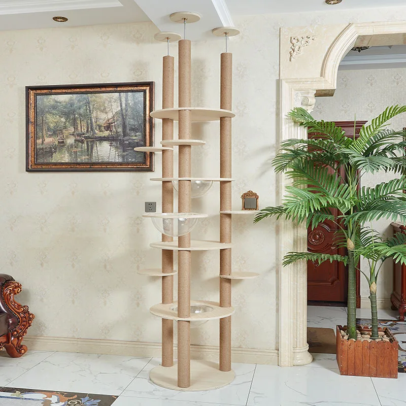 

cat climbing frame Tongtian double round tower multi-layer integrated jumping platform