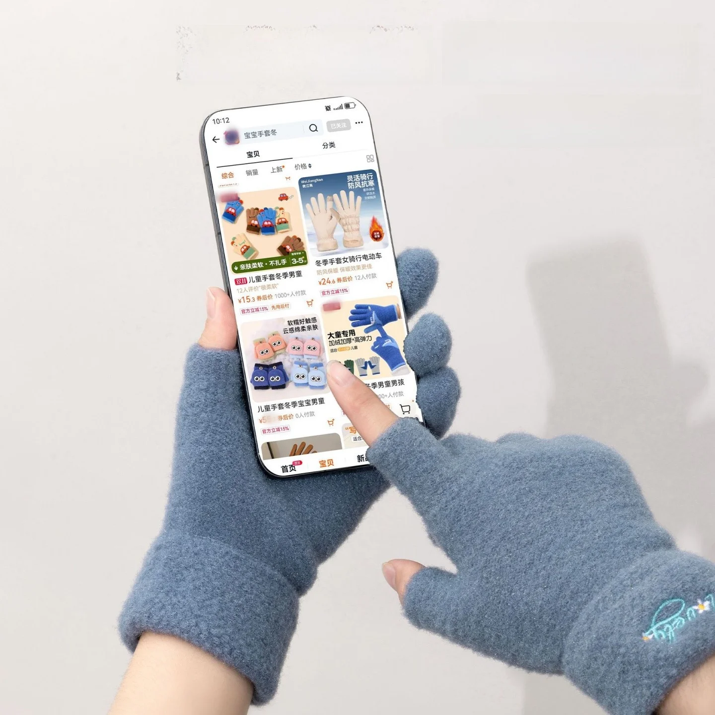Thickened Fleece Children's Gloves Five-Finger Boys Girls Warm Writing Exposure Two-Fingers Winter Cycling Commuting Unisex