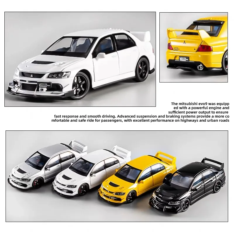 1:32 ميتسوبيشي لانسر Evo X 9 سبيكة مقياس سيارة نموذج دييكاست لعبة معدنية مركبة مصغرة سيارة الصوت ضوء ألعاب أطفال سيارة هدية