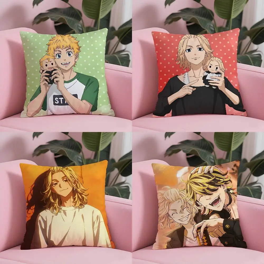 حار أنيمي T-Tokyo المنتقمون كيس وسادة مكافحة الغبار المخدة غير مرئية سستة حريري قصير أفخم غطاء وسادة أريكة #1