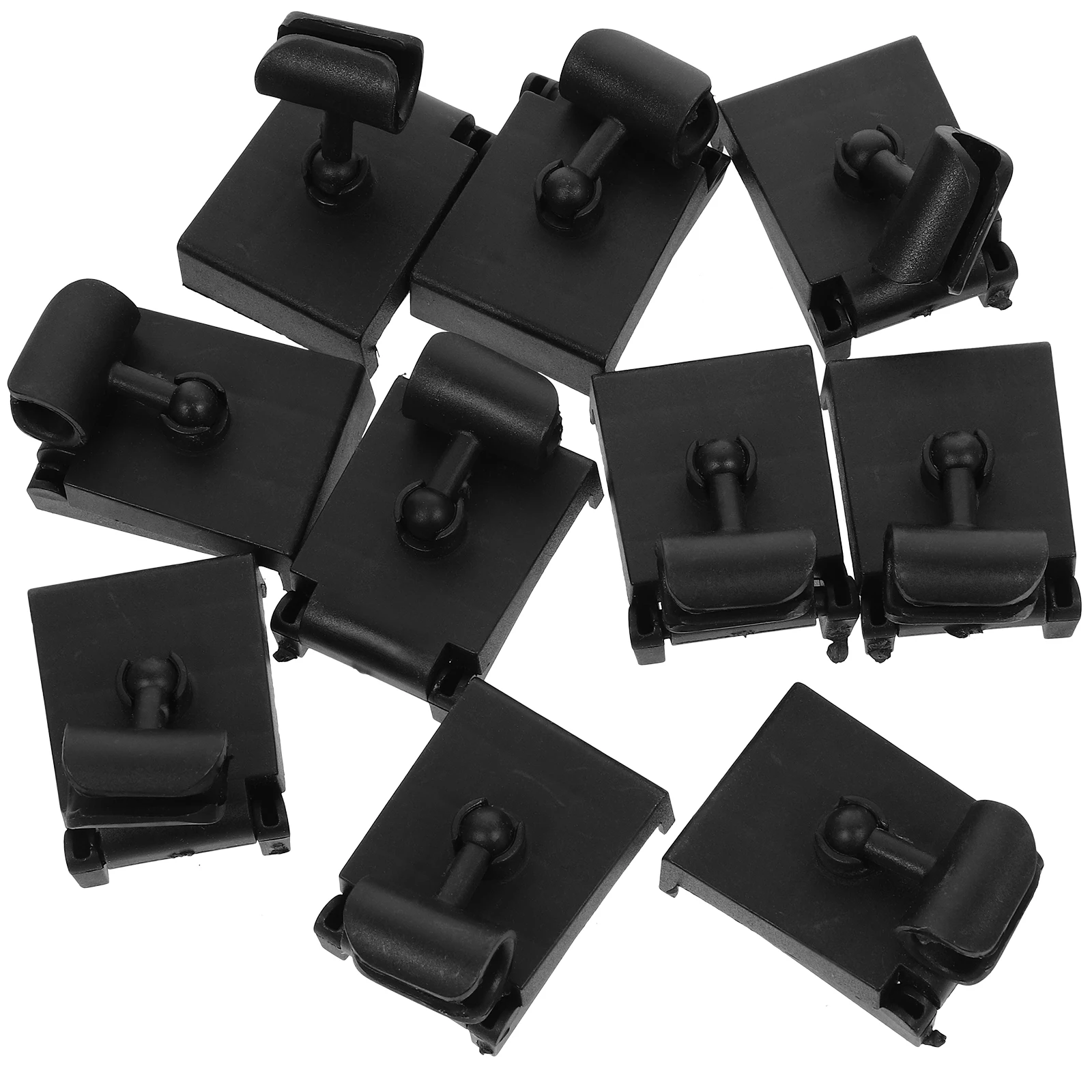 

10pcs Mini Phone Microphone Stand Base Heavy Duty Clip Sturdy Desktop Mount Shockproof Black Table Mount Clamp Mic Holder