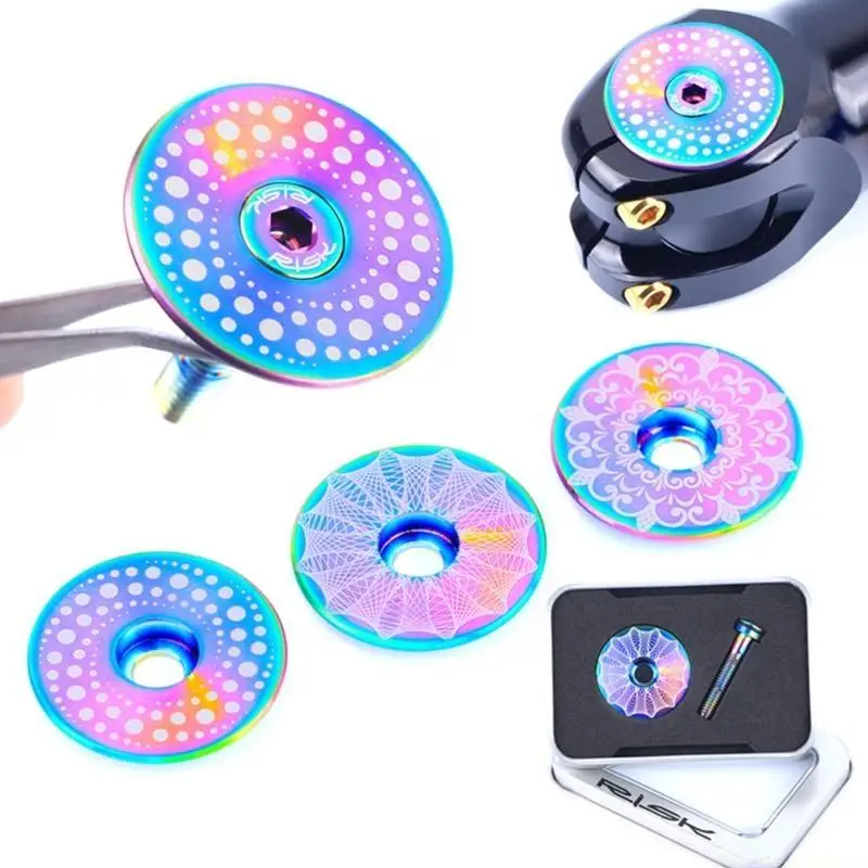 

31BE Lightweight for Titanium Alloy Headset Cap + 30mm Bike Headset Stem Bolt Headset Screw Parts