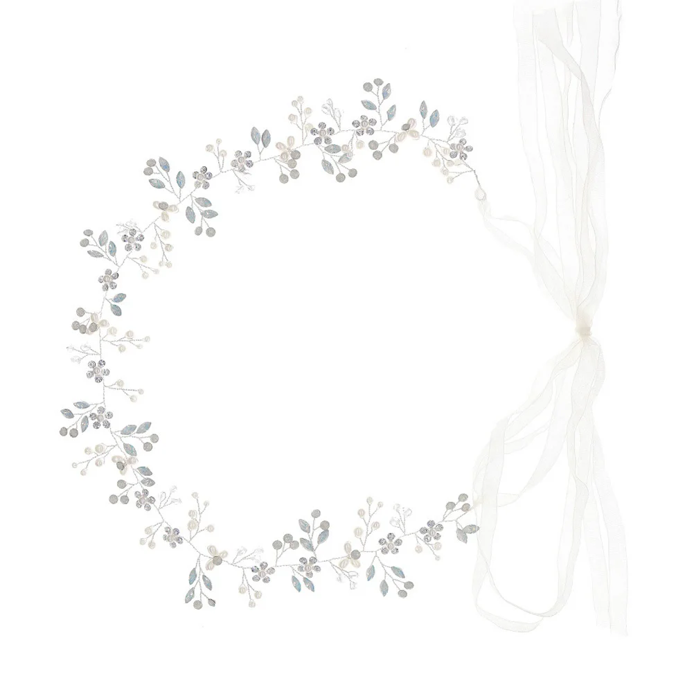 

Gorgeous Wedding Belt Beautiful Chain Sash Fabric Pearl Rhinestone Bridal Accessory Fadeless Durable Lightweight Party Banquet