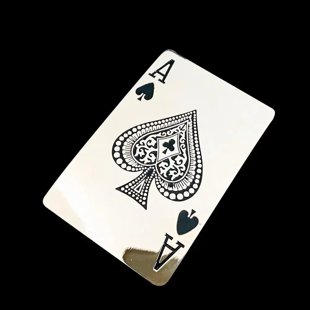 Silber Metall Poker Spaten eine Gürtels chnalle Mann Ass Leder Bastel gurt Vintage südwestlichen glücklichen Spieler Mann Jeans Zubehör Geschenk