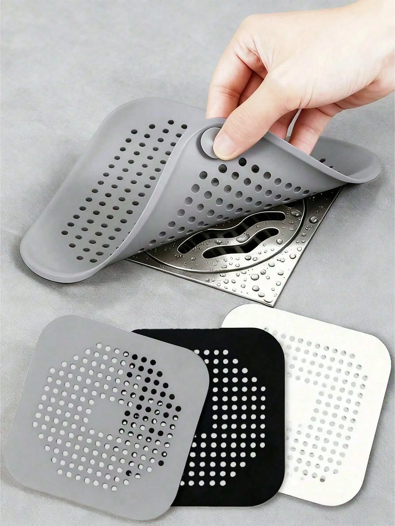 Hair Drain Catcher for Bathroom Sink Hair Catcher Drain Cover Hair Stopper Drainage System Prevents Hair Clogs