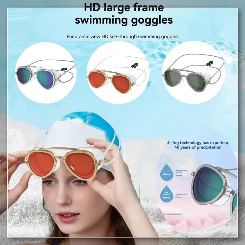 

Полнопрочные противотуманные очки для плавания, профессиональные полноугольные противотуманные очки для плавания, очки для плавания, мужские и женские очки в стиле ретро
