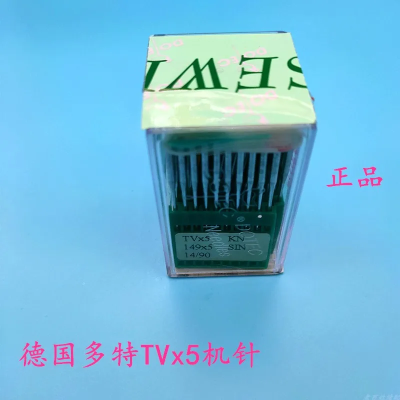 

100 шт., 10 пакетов, иглы для швейной машины Dotec TVx5, иглы для швейной машины, ТВ * 5, двойная игольная цепочка, блокировка швейной машины