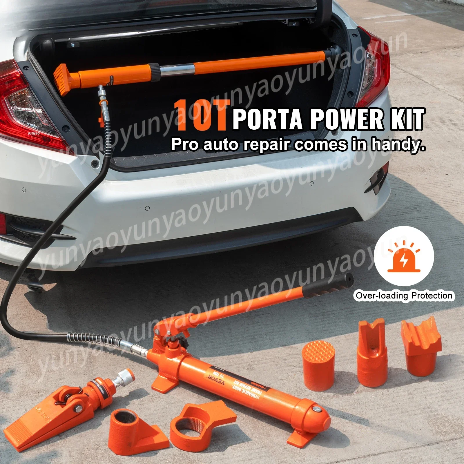 Heavy Duty 4/10/12/20 Ton Hydraulic Cylinder Jack Automotive Truck Frame Repair Lifting Tool Kit