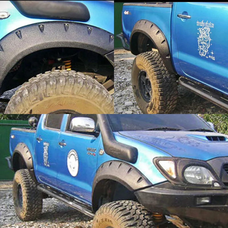 

Подходит для Toyota HILUX VIGO 2005-2012, модифицированные накладки на колесные арки из ABS-пластика, внедорожный тюнинг VIGO, расширение колесных арок.