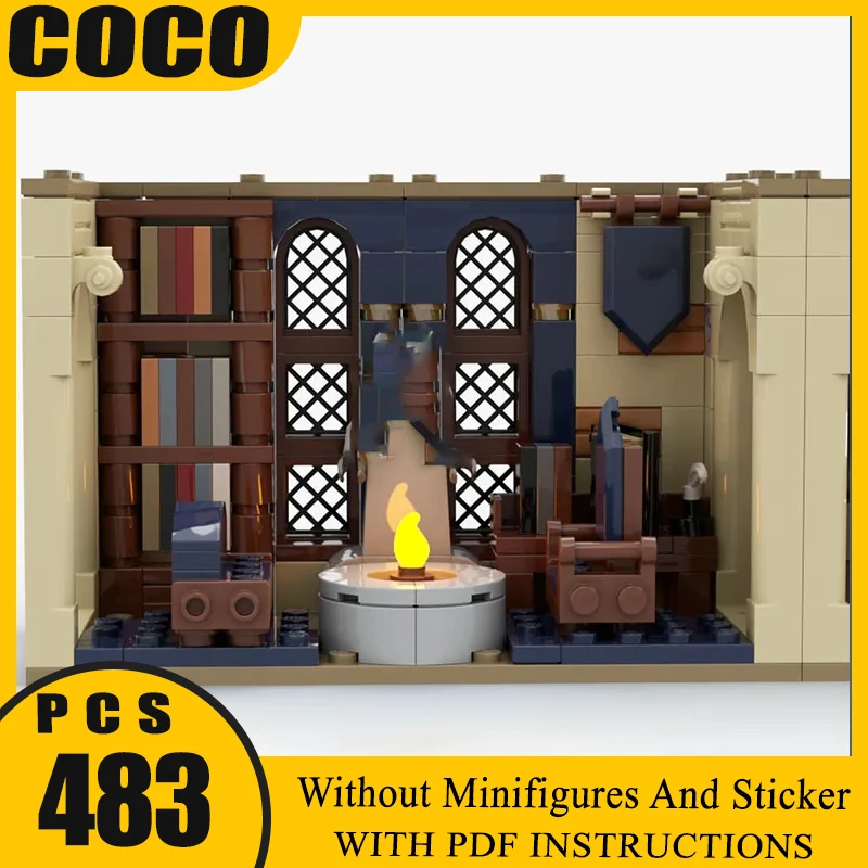 

Moc Famous Movie Building Blocks Model Ravenclaw Public Lounge Technology Module Building Blocks Gift Toys DIY Set Assembly