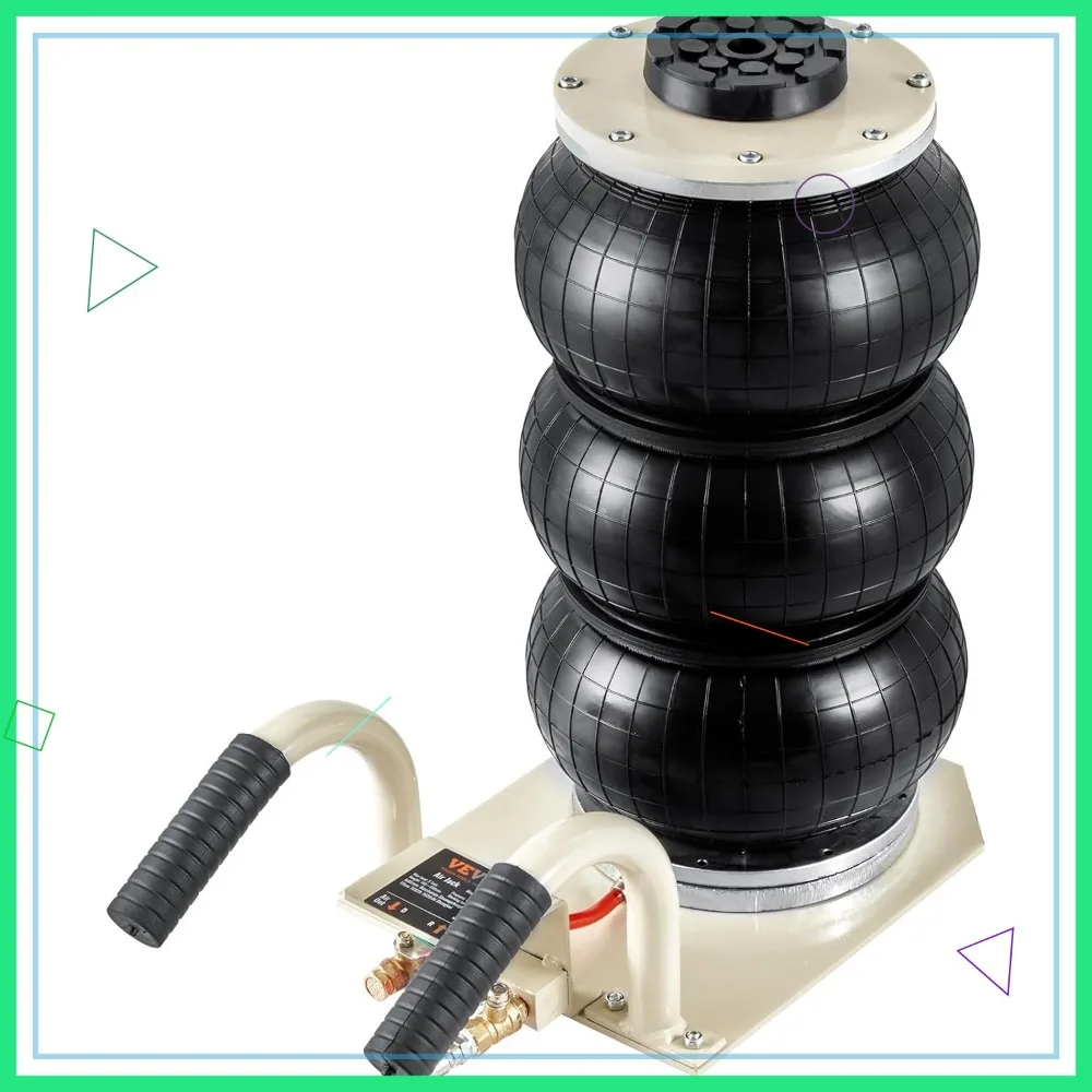 

3-тонный воздушный домкрат с тройным мешком, грузоподъемность 6600 фунтов, быстрый 5-секундный подъемник, высота 17,7 дюйма для ремонта автомобилей