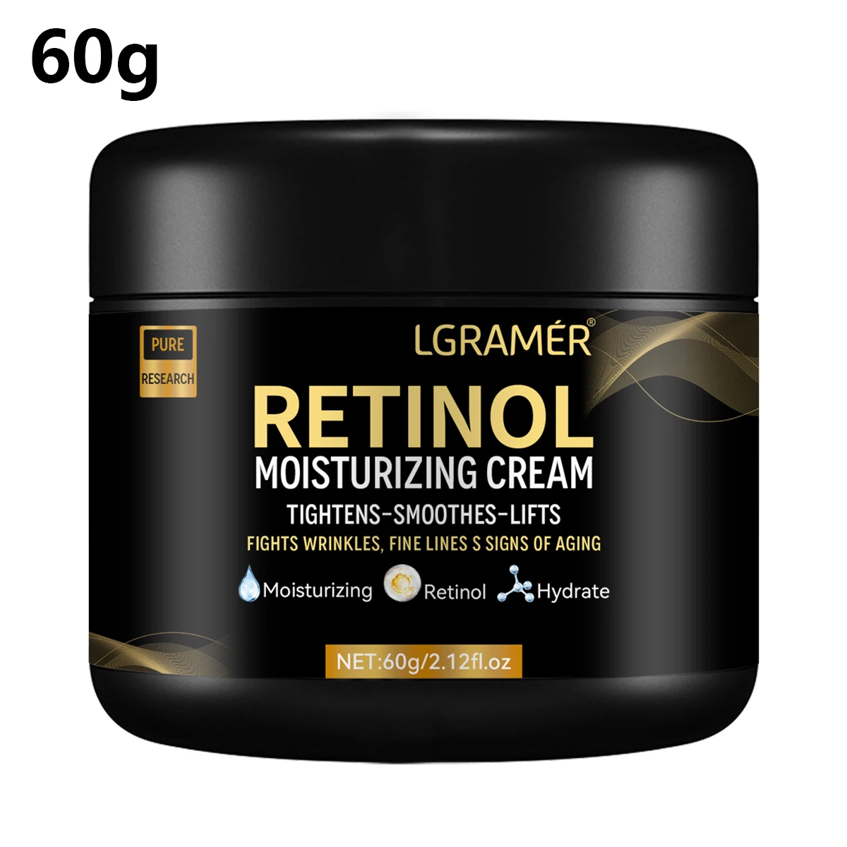Männer Retinol Gesicht Feuchtigkeitscreme Feuchtigkeitsspendende Retinol Creme Anti-Falten Aging Feuchtigkeitsspendende Schrumpfen Poren Bleaching Glatte Retinol