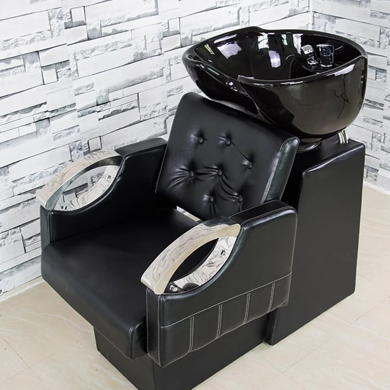 Head Spa Equipment Chair Hairdressing Beauty Hair Washing Chair Professional Shaving Muebles Para Spa Hairsalon Furniture CY50XT