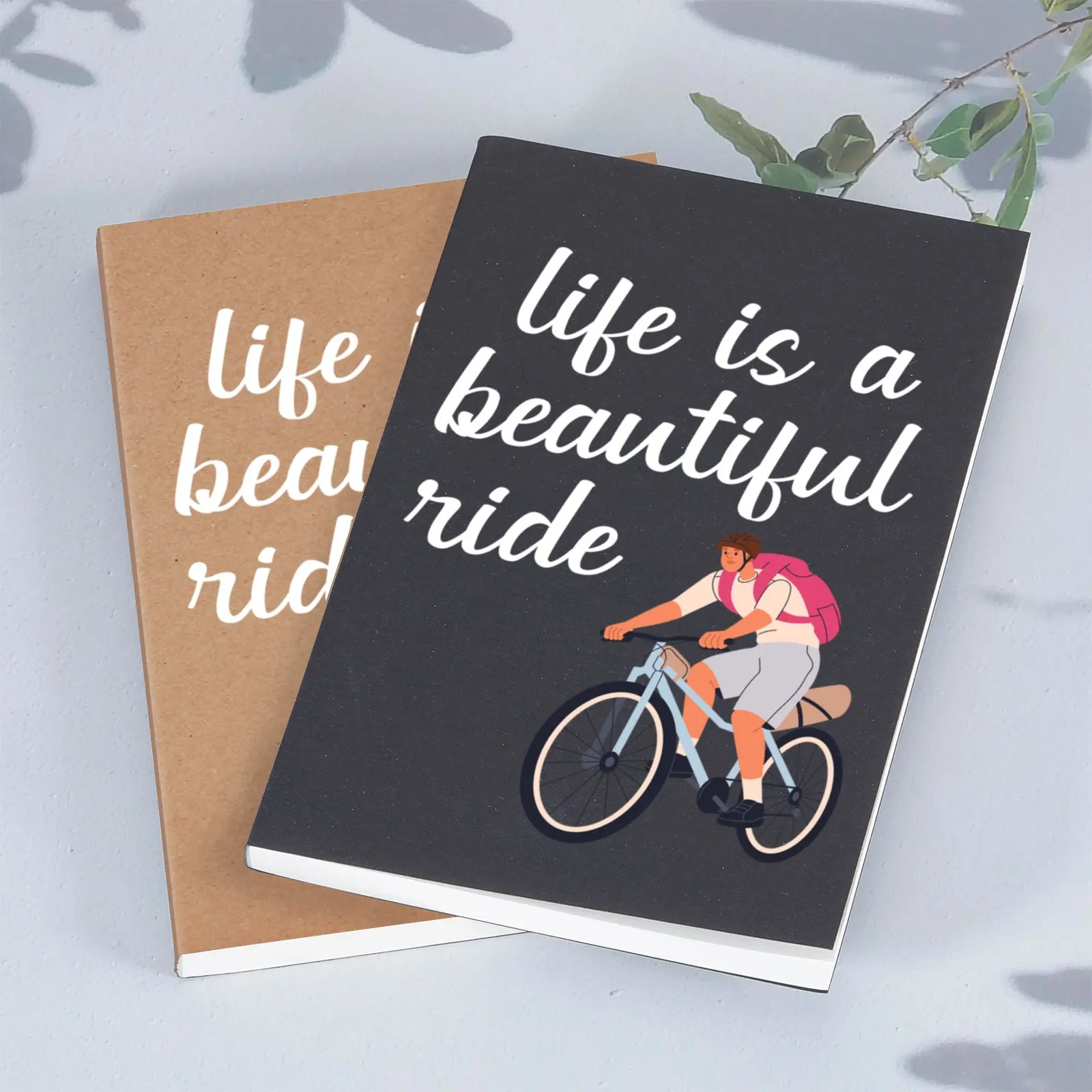 Notebook Personalized Life Is A Beautiful Ride Inspirational Gift for Cycling Lover Art for Biking Enthusiasts Notepad Wholesale