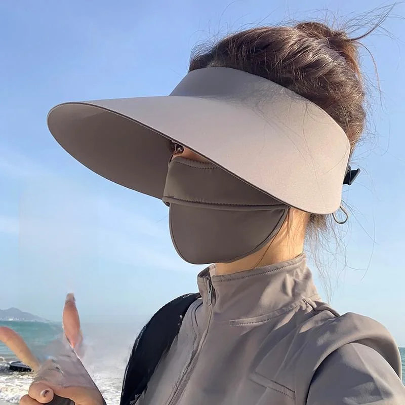 女性用つば広日よけ帽子　空頂　屋外用　顔痩せ効果　シームレスuvカット帽子　春夏新作