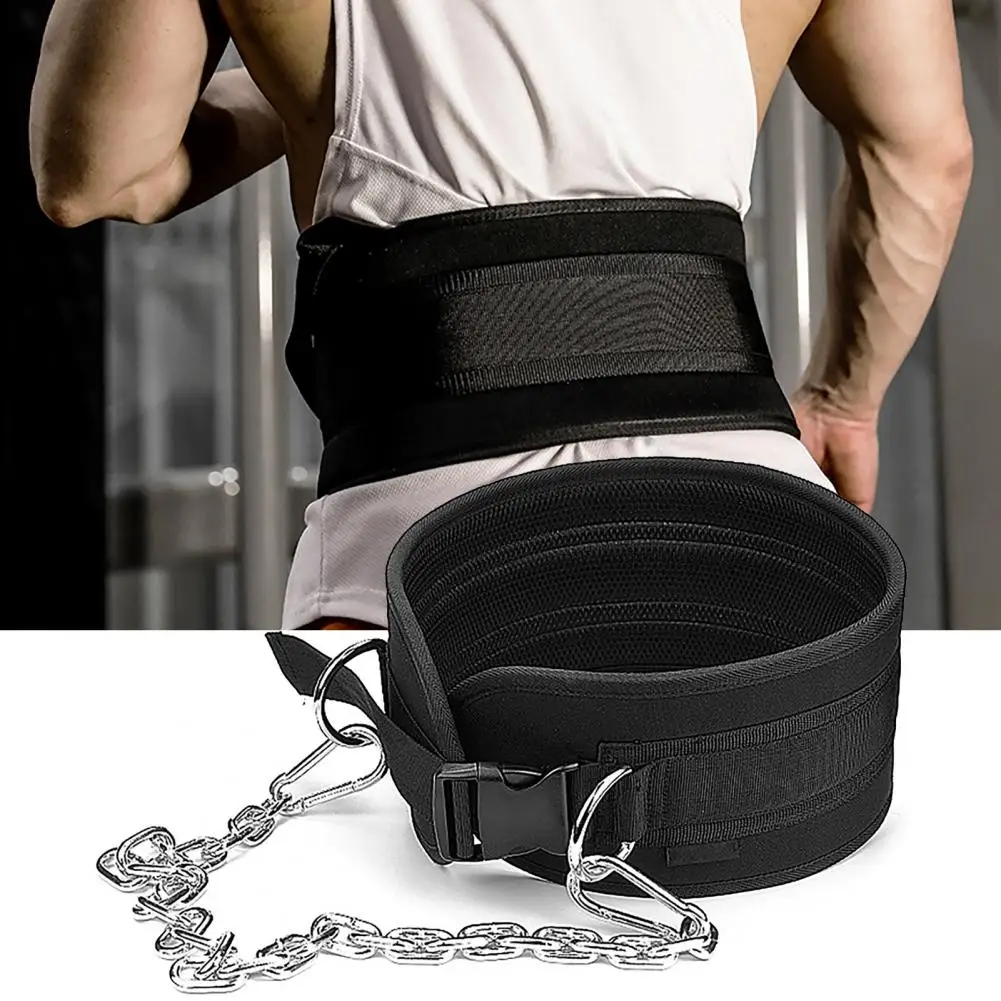 Sports Belt Adjustable Comfortable Lumbar Band Elastic Workout Bodybuilding Pull Up Belt Thicker For Exercise