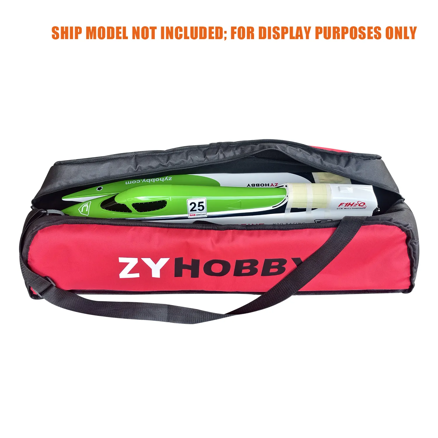 Waterproof RC Model Boat Carry Bag Double Zipper Design Single Shoulder Strap Storage Case For Racing Ship And Accessories