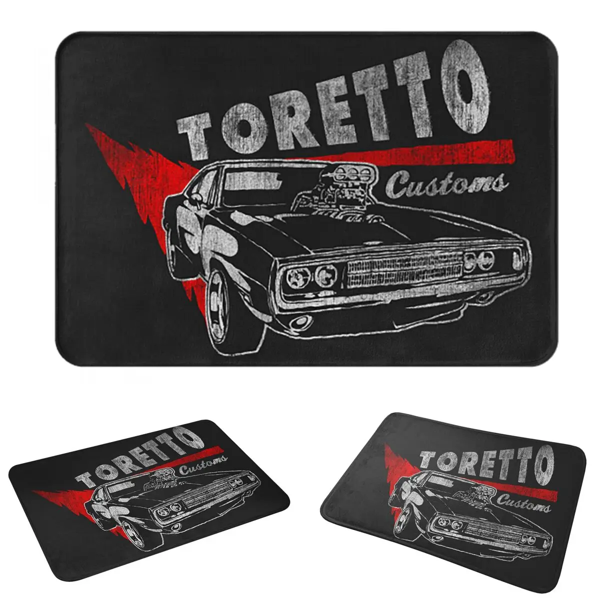 Toretto Customs Movie Fast And Furious Doormat Dust-proo Carpet Rug Kitchen Entrance Home Floor Mat for Balcony Footpad Mats