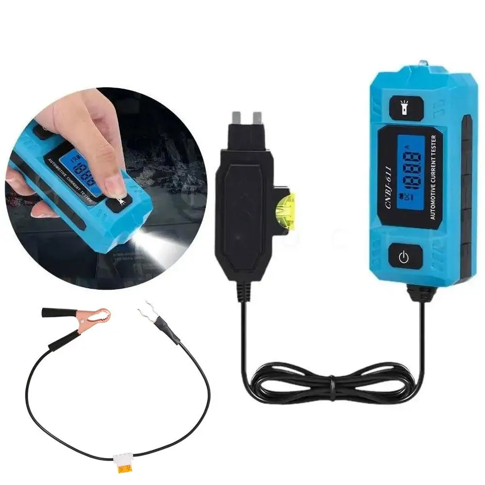 Automotive Circuit Fault Probe Tester, High-Precision Current Tester, Car Relay Fuse Checker, With LED Light & LCD Screen