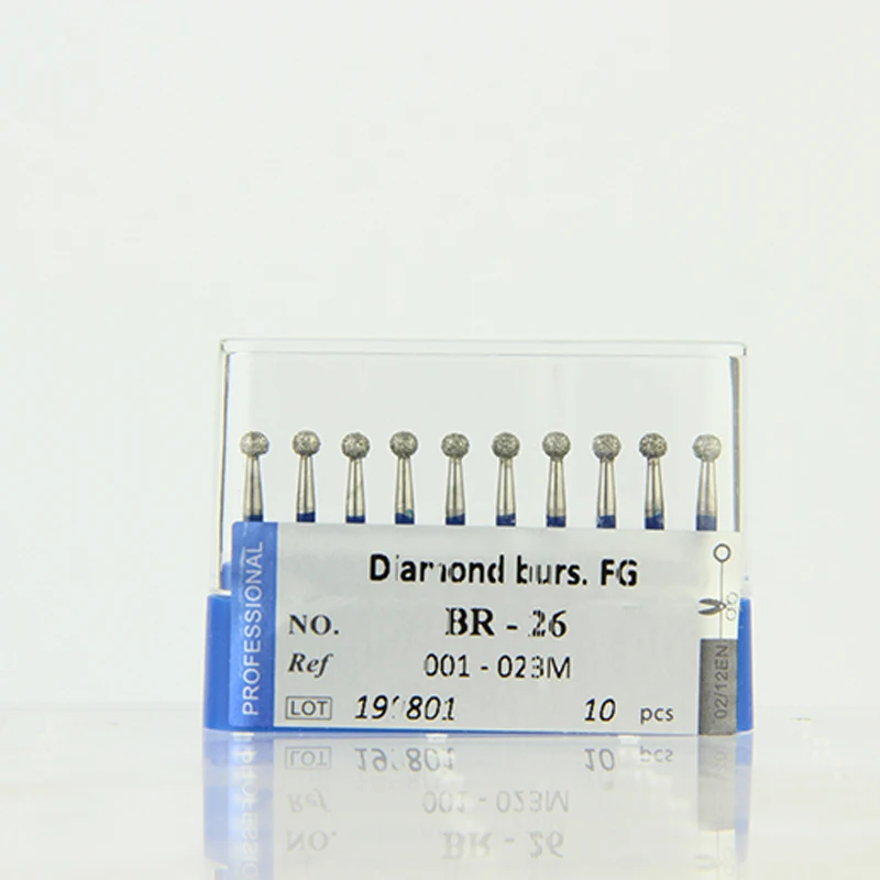 10Pcs/Lot Dental Diamond Burs Drill 39 Sizes 1.6mm for High Speed Handpiece Stomatology Department Dentistry Grinding Tools