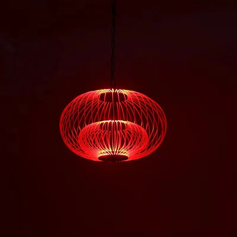 Original Design Color Light Emitting Diode Waterproof Hanging Fiber Optic Lantern Chandelier with App or Remote Control