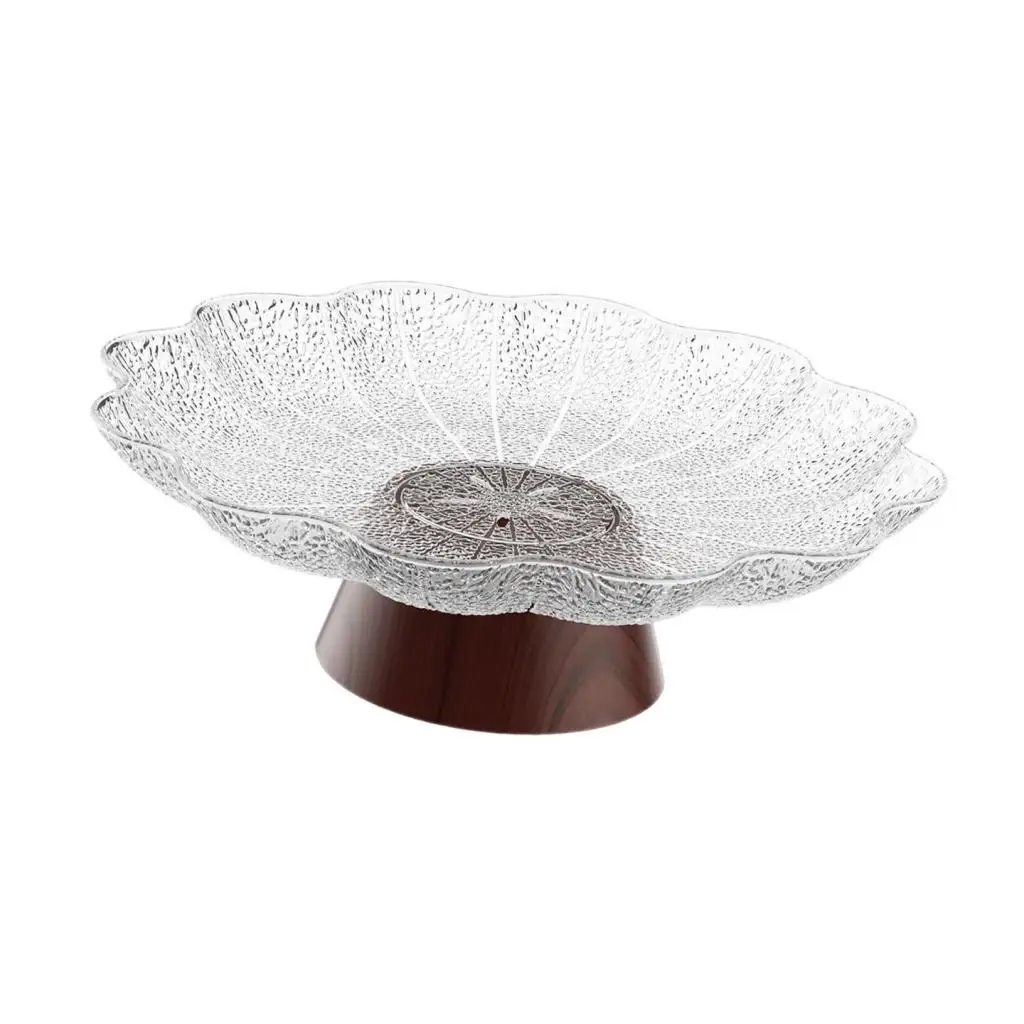 Decorative Footed Fruit Bowl Elevated PET Snack Platter for Party Dining Room Center Table Organizer