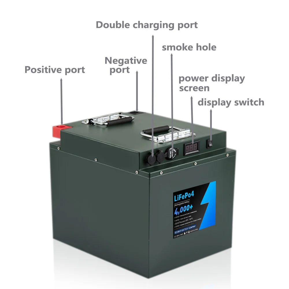 SEENRUY 12V 120AH Lifepo4 avec chargeur batterie au Lithium fer Phosphate parfait pour les camping-cars extérieurs à énergie solaire RV