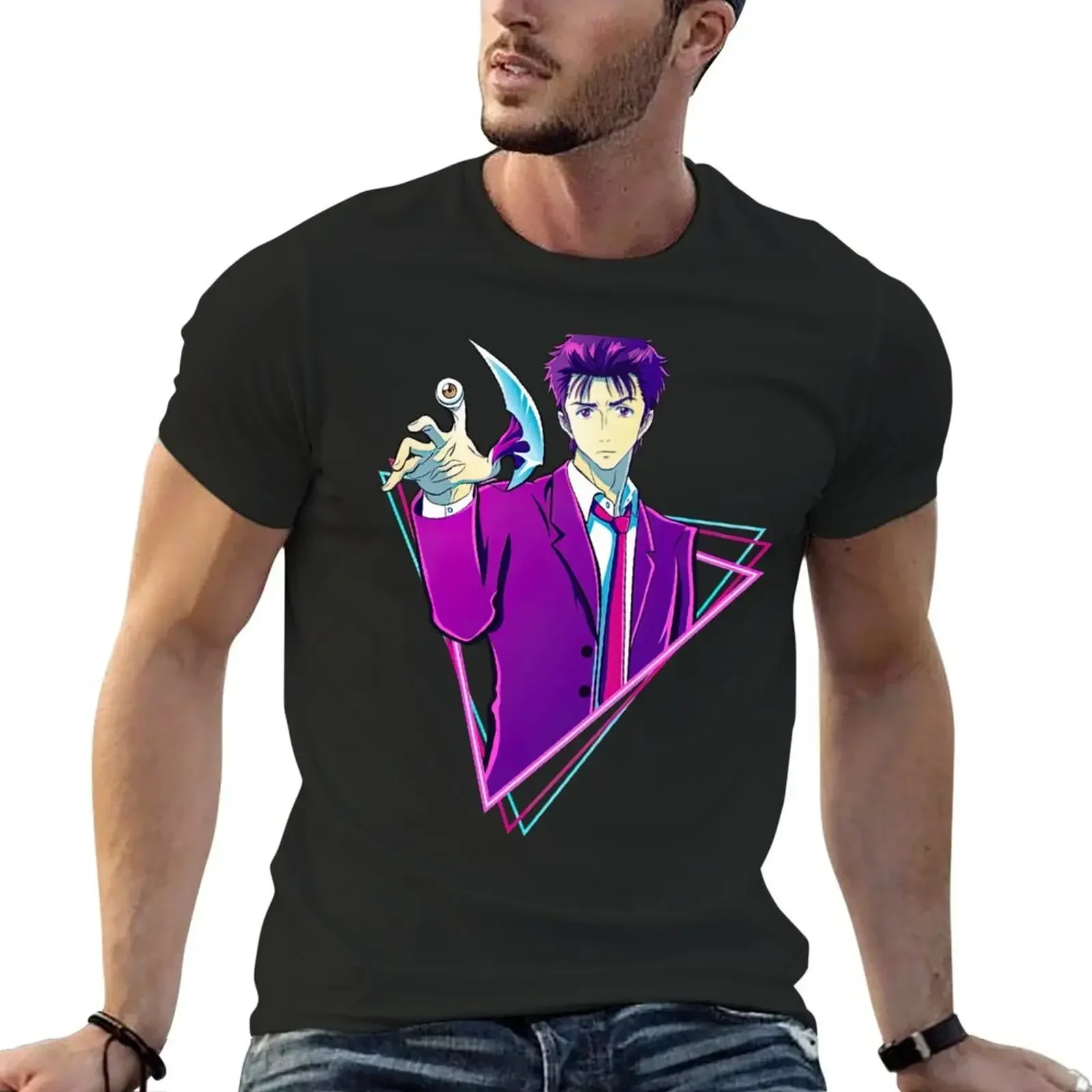 Parasyte camiseta de Anime para hombre, ropa kawaii, camiseta lisa, cuello redondo, manga corta, novedad, gran oferta