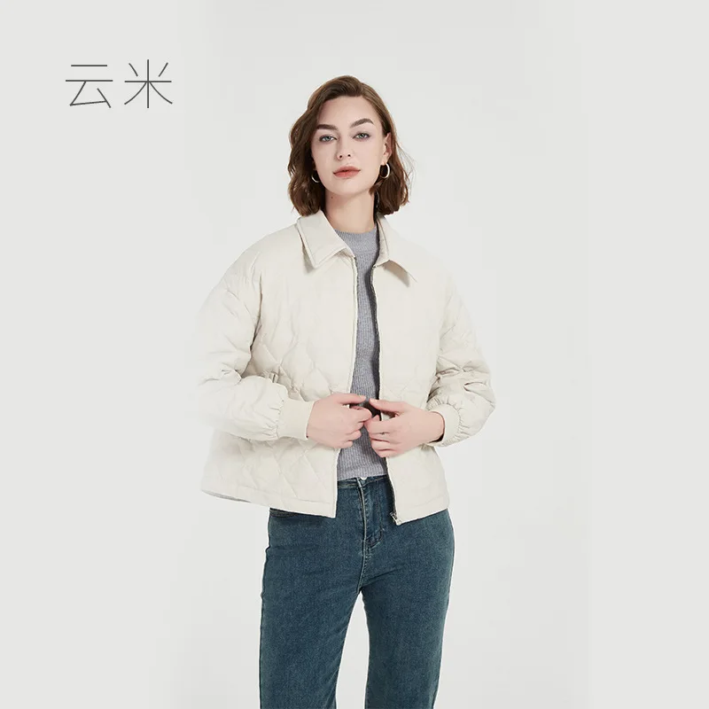 

2024 New Women's Shirt Short Lightweight Down Jacket Women's Autumn/Winter Dress Collar