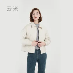 2024 New Women's Shirt Short Lightweight Down Jacket Women's Autumn/Winter Dress Collar