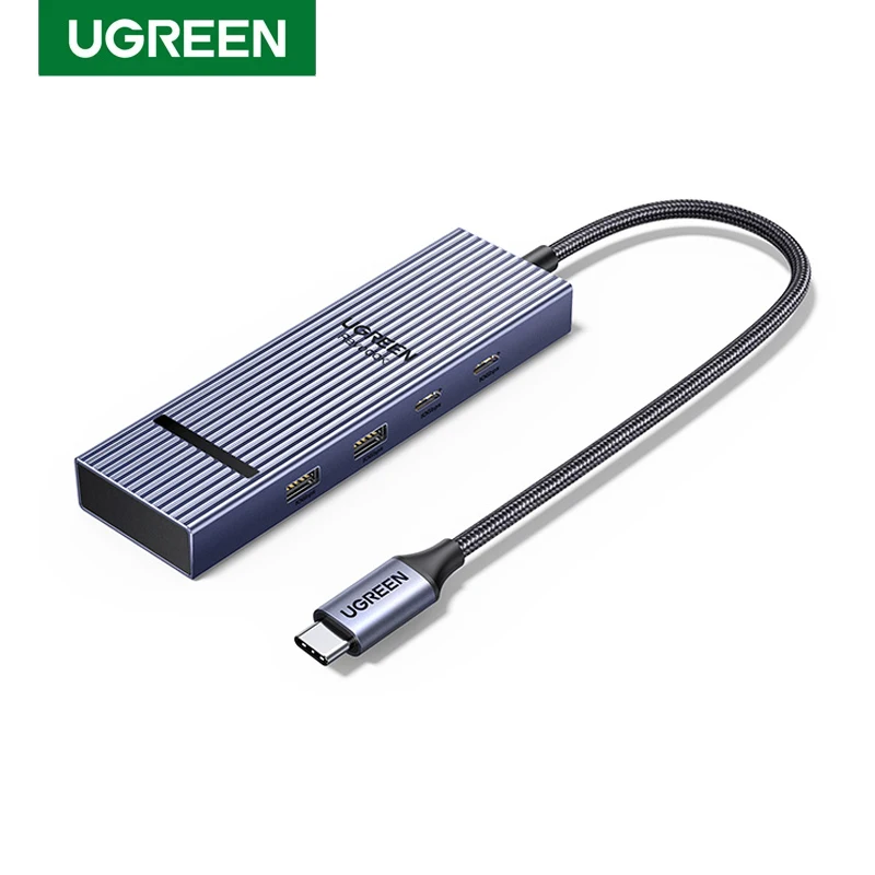 UGREEN USB C HUB Dual  7 in 1 Type C to 4K 60Hz 2 HDMI 10Gbps USB-A&C Ports PD100W for MacBook Laptop USB Splitter Docking