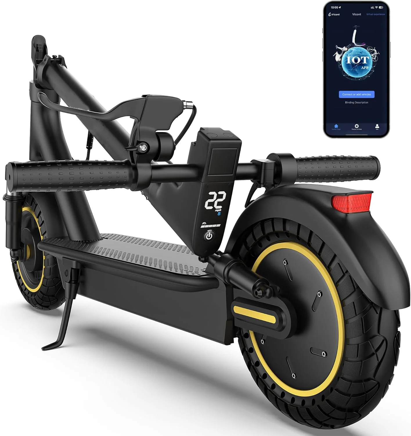 

Электросамокат AOVOPRO 2026 года, 10 дюймов, мотор 500 Вт, максимальная скорость до 22 миль/ч, запас хода до 28 миль, двойная подвеска, складной.