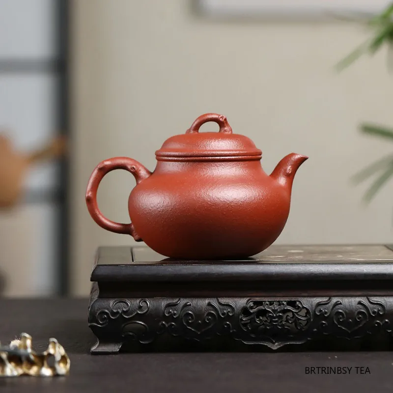 210ml Handmade Yixing Purple Clay Teapot Leaf Pattern Tea Pot Beauty Tea Infuser Kettle Chinese Zisha Teaware Household Tea Set