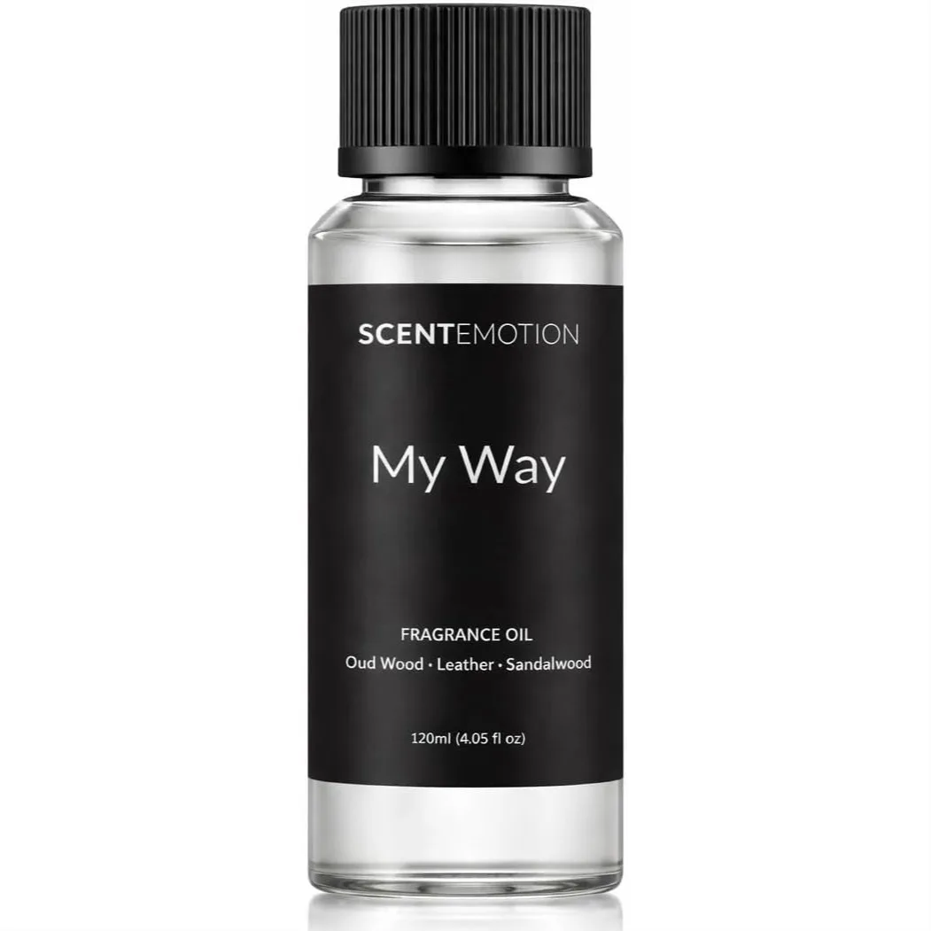 

Scent Diffuser Oil with Cardamom, Leather, Lemon & Iris, Aromatherapy Fragrance Blend 120ml