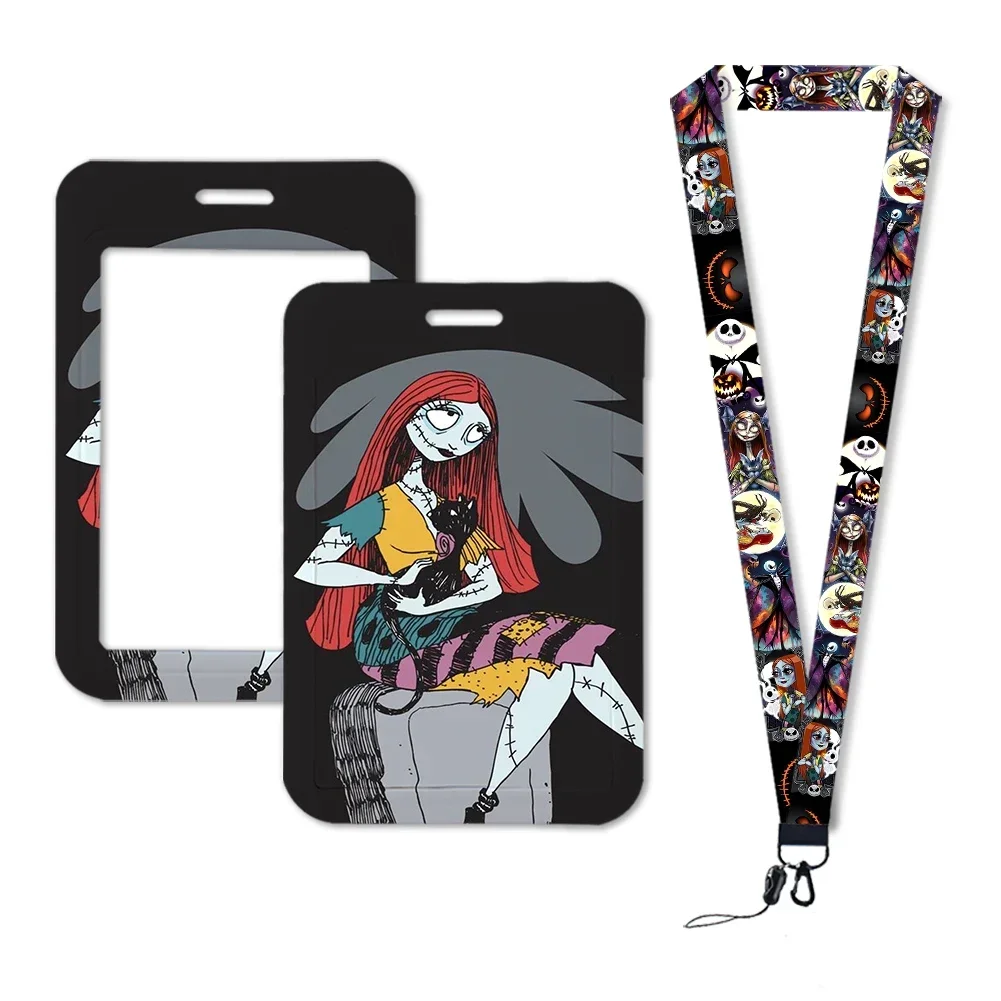 Halloween Jack Identifikation karten halter Lan yards Cartoon-Karten etui ID-Ausweis halter Business Retract able Clip Schlüssel bund