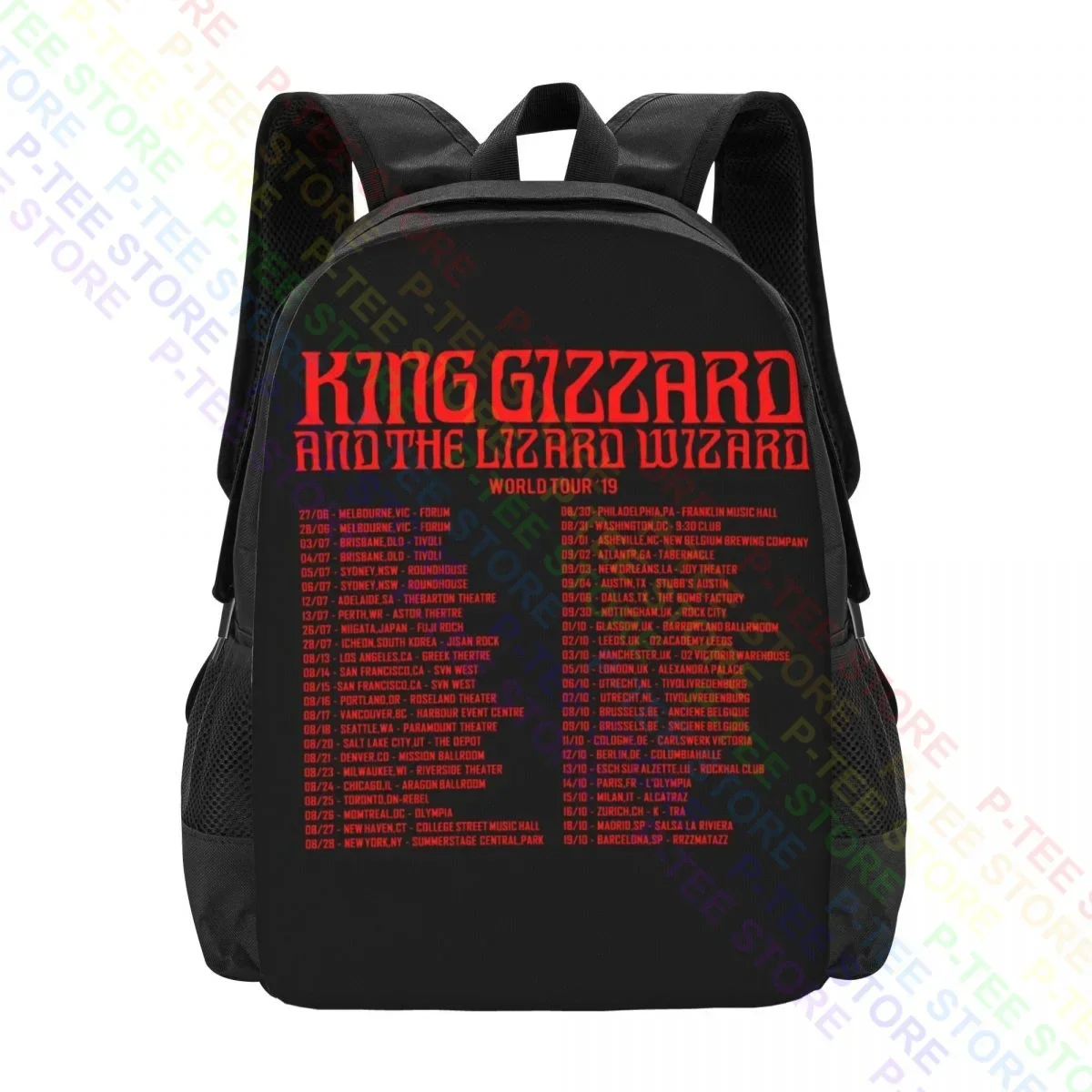 King Gizzard And The Lizard Wizard World Tour 2019 01 P-975Backpack Large Capacity Training School Sport Bag