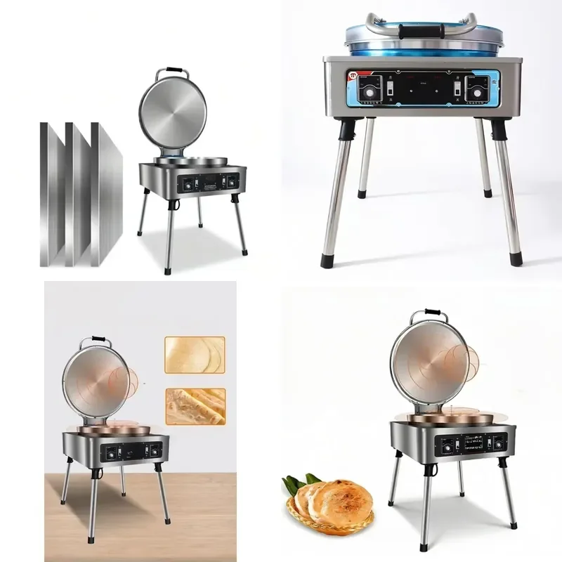 NWD Commercial Electric Desktop Stainless Steel Snack Maker Wide Edge Vertical Pancake Maker Easy to Operate 220V
