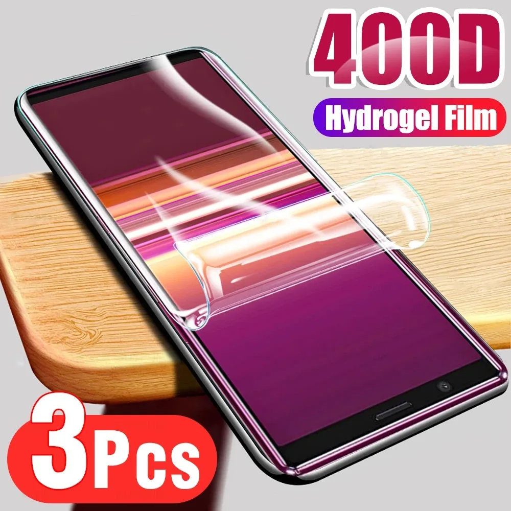 3 SZTUKI ochraniacza ekranu do Sony Xperia 5 10 XA2 XA1 Plus 1 IV V III Lite II 8 L4 L3 L2 L1 Ace 3 2 Pro-i Hydrożelowa folia ochronna